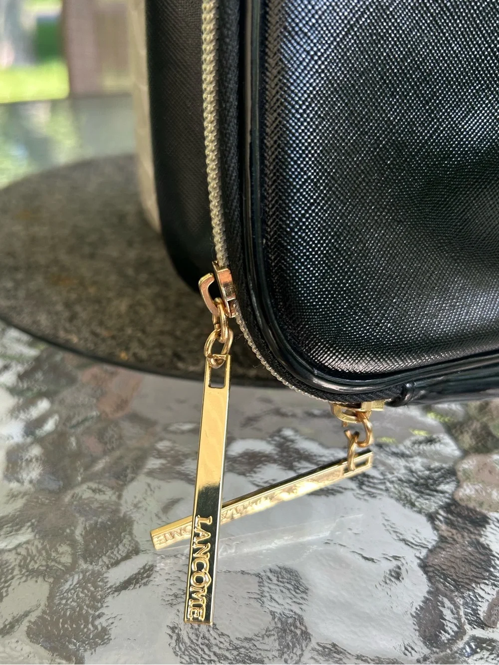 Lancôme Black Cosmetic Travel/Train Case bag